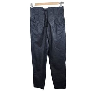 VENTI 6 Faux Leather Pleated Pants Size S